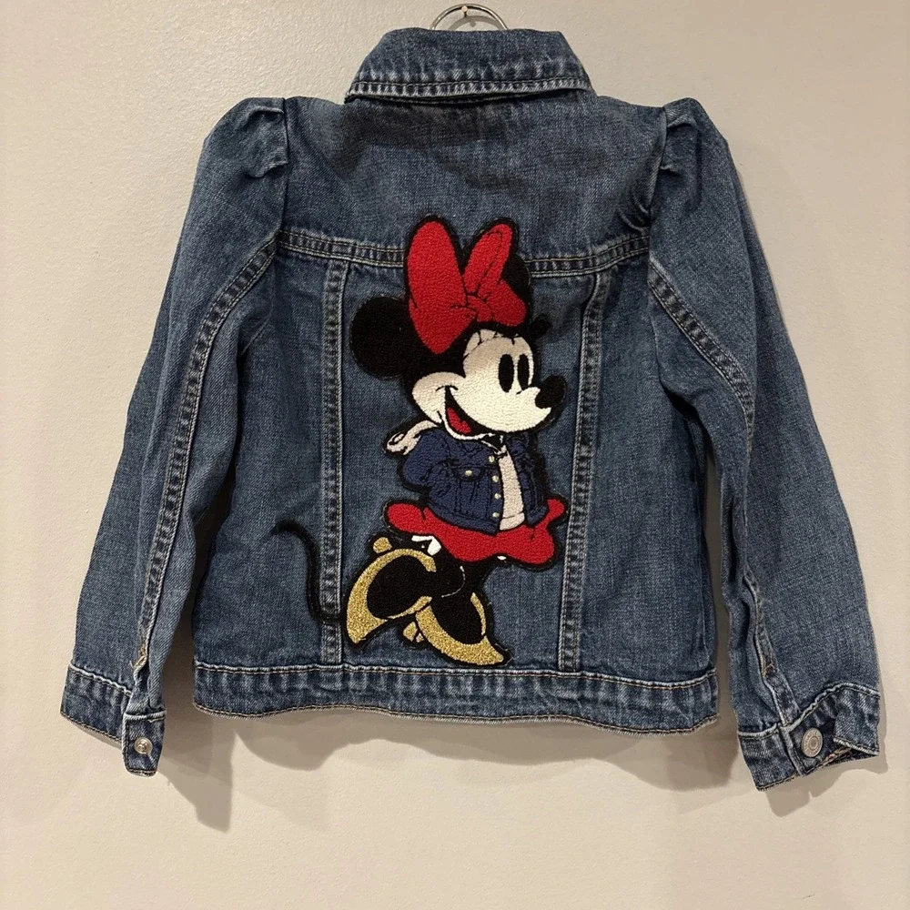 Gap Girls Disney Minnie Mouse Denim Jacket Size 5